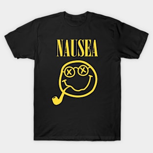 Jean-Paul Sartre - Nausea Smiley T-Shirt